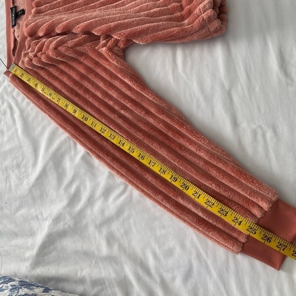 Derek Heart Shirt Soft Terracotta Crop Drawstring Hemline & Elastic Cuff Size L - Picture 9 of 11